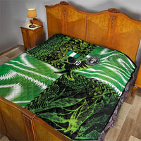 Custom Nigeria Football Quilt Super Eagles Spirit - Wonder Print Shop