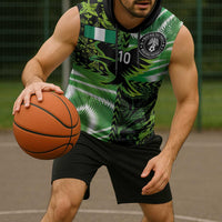 Custom Nigeria Football Sleeveless Hoodie Super Eagles Spirit - Wonder Print Shop