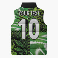Custom Nigeria Football Sleeveless Puffer Jacket Super Eagles Spirit - Wonder Print Shop