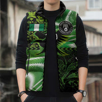Custom Nigeria Football Sleeveless Puffer Jacket Super Eagles Spirit - Wonder Print Shop