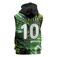 Custom Nigeria Football Sleeveless Zip Hoodie Super Eagles Spirit - Wonder Print Shop