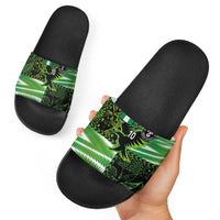 Custom Nigeria Football Slide Sandals Super Eagles Spirit - Wonder Print Shop