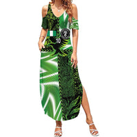 Custom Nigeria Football Summer Maxi Dress Super Eagles Spirit - Wonder Print Shop