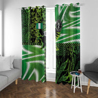 Custom Nigeria Football Window Curtain Super Eagles Spirit - Wonder Print Shop