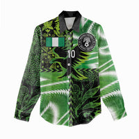 Custom Nigeria Football Women Casual Shirt Super Eagles Spirit - Wonder Print Shop