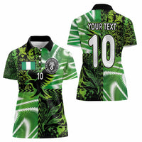 Custom Nigeria Football Women Polo Shirt Super Eagles Spirit - Wonder Print Shop