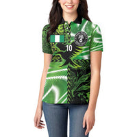 Custom Nigeria Football Women Polo Shirt Super Eagles Spirit - Wonder Print Shop