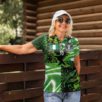 Custom Nigeria Football Women Polo Shirt Super Eagles Spirit - Wonder Print Shop