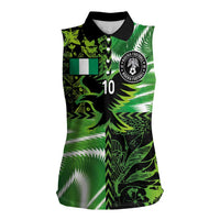 Custom Nigeria Football Women Sleeveless Polo Shirt Super Eagles Spirit - Wonder Print Shop