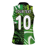 Custom Nigeria Football Women Sleeveless Polo Shirt Super Eagles Spirit - Wonder Print Shop
