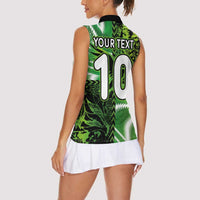 Custom Nigeria Football Women Sleeveless Polo Shirt Super Eagles Spirit - Wonder Print Shop