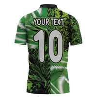 Custom Nigeria Football Zipper Polo Shirt Super Eagles Spirit - Wonder Print Shop