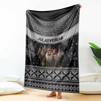 13 Yule Lads Iceland Christmas Blanket Jolasveinar and Nordic Traditional Pattern