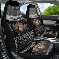 13 Yule Lads Iceland Christmas Car Seat Cover Jolasveinar and Nordic Traditional Pattern - Wonder Print Shop