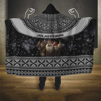 13 Yule Lads Iceland Christmas Hooded Blanket Jolasveinar and Nordic Traditional Pattern