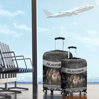 13 Yule Lads Iceland Christmas Luggage Cover Jolasveinar and Nordic Traditional Pattern - Wonder Print Shop