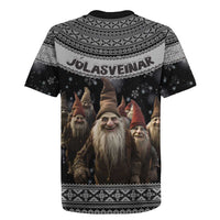 13 Yule Lads Iceland Christmas Rugby Jersey Jolasveinar and Nordic Traditional Pattern - Wonder Print Shop