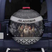 13 Yule Lads Iceland Christmas Spare Tire Cover Jolasveinar and Nordic Traditional Pattern - Wonder Print Shop