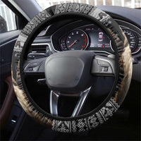 13 Yule Lads Iceland Christmas Steering Wheel Cover Jolasveinar and Nordic Traditional Pattern - Wonder Print Shop