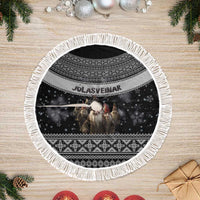 13 Yule Lads Iceland Christmas Tree Skirt Jolasveinar and Nordic Traditional Pattern - Wonder Print Shop