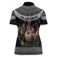 13 Yule Lads Iceland Christmas Women Polo Shirt Jolasveinar and Nordic Traditional Pattern - Wonder Print Shop