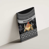 Iceland Kertasnikir Christmas Canvas Wall Art Candle Beggar and Nordic Traditional Pattern - Wonder Print Shop
