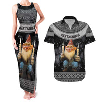 Iceland Kertasnikir Christmas Couples Matching Tank Maxi Dress and Hawaiian Shirt Candle Beggar and Nordic Traditional Pattern - Wonder Print Shop