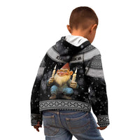 Iceland Kertasnikir Christmas Kid Hoodie Candle Beggar and Nordic Traditional Pattern - Wonder Print Shop