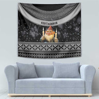 Iceland Kertasnikir Christmas Tapestry Candle Beggar and Nordic Traditional Pattern - Wonder Print Shop