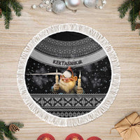 Iceland Kertasnikir Christmas Tree Skirt Candle Beggar and Nordic Traditional Pattern - Wonder Print Shop