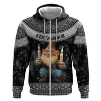 Iceland Kertasnikir Christmas Zip Hoodie Candle Beggar and Nordic Traditional Pattern - Wonder Print Shop