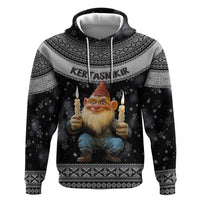 Iceland Kertasnikir Christmas Zip Hoodie Candle Beggar and Nordic Traditional Pattern - Wonder Print Shop