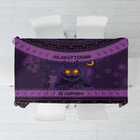 Iceland Jolakotturinn Christmas Tablecloth Yule Cat and Nordic Traditional Pattern - Wonder Print Shop