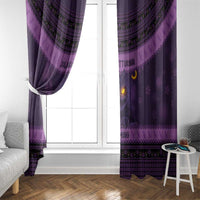 Iceland Jolakotturinn Christmas Window Curtain Yule Cat and Nordic Traditional Pattern - Wonder Print Shop