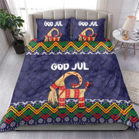 Scandinavian Yule Goat Christmas Bedding Set with Scandinavian Folk Pattern Style - Wonder Print Shop