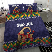 Scandinavian Yule Goat Christmas Bedding Set with Scandinavian Folk Pattern Style - Wonder Print Shop