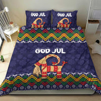Scandinavian Yule Goat Christmas Bedding Set with Scandinavian Folk Pattern Style - Wonder Print Shop