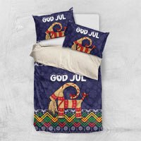 Scandinavian Yule Goat Christmas Bedding Set with Scandinavian Folk Pattern Style - Wonder Print Shop