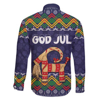 Scandinavian Yule Goat Christmas Family Matching Long Sleeve Bodycon Dress and Hawaiian Shirt with Scandinavian Folk Pattern Style - Wonder Print Shop