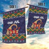 Scandinavian Yule Goat Christmas Garden Flag with Scandinavian Folk Pattern Style - Wonder Print Shop