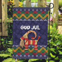 Scandinavian Yule Goat Christmas Garden Flag with Scandinavian Folk Pattern Style - Wonder Print Shop