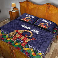 Scandinavian Yule Goat Christmas Quilt Bed Set with Scandinavian Folk Pattern Style - Wonder Print Shop