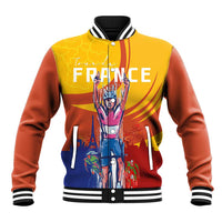 Personalised France Bicycle Racing Baseball Jacket Sporty Style