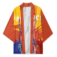 Personalised France Bicycle Racing Kimono Sporty Style