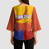 Personalised France Bicycle Racing Kimono Sleeve Blouse Sporty Style