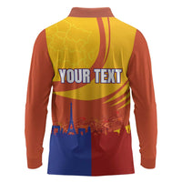 Personalised France Bicycle Racing Long Sleeve Polo Shirt Sporty Style