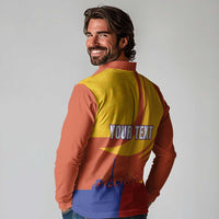 Personalised France Bicycle Racing Long Sleeve Polo Shirt Sporty Style