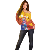 Personalised France Bicycle Racing Off Shoulder Sweater Sporty Style