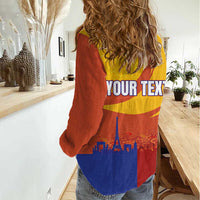 Personalised France Bicycle Racing Women Casual Shirt Sporty Style