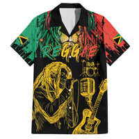 International Reggae Day Family Matching Off The Shoulder Long Sleeve Dress and Hawaiian Shirt Rastafarian Lion and B-Marley Passion - Wonder Print Shop